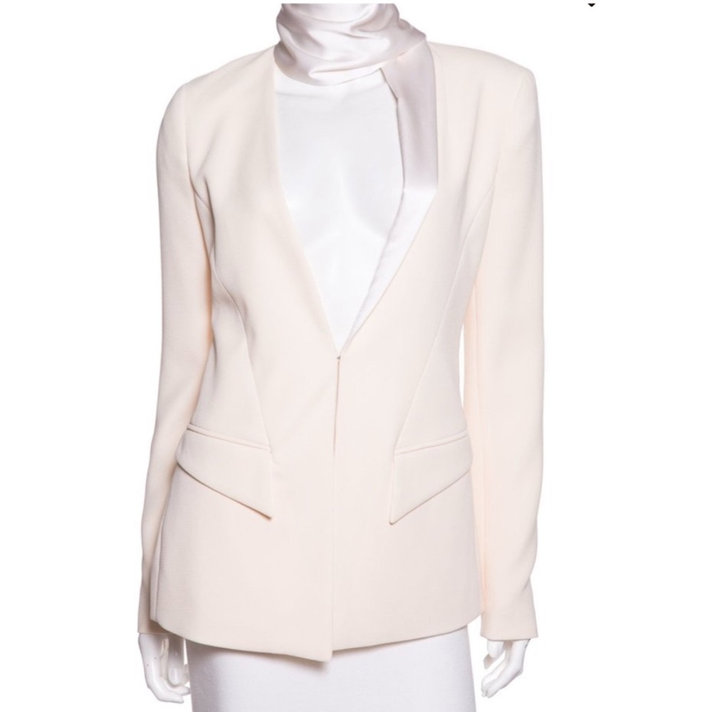 Prabal Gurung runway designer cream scarf blazer/ Size 6  ||